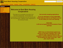 Tablet Screenshot of eastblairhousingcooperative.org